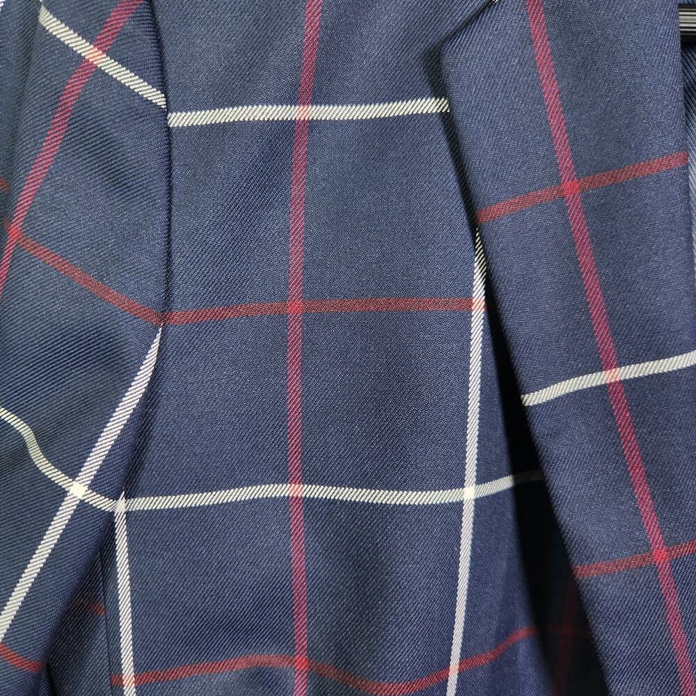 NEW‎ Tommy Hilfiger Blazer Sz 2 Womens Navy Blue Plaid Academia Preppy Old Money - Picture 10 of 16